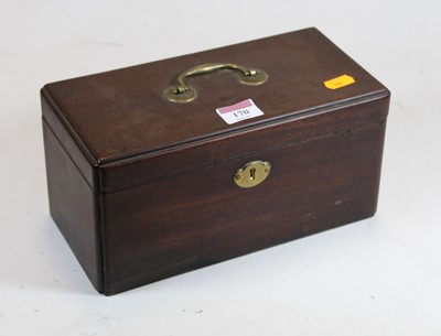 Lot 170 - A late George III mahogany tea caddy, of plain...