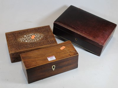 Lot 193 - A 19th century mahogany and boxwood strung...
