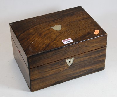 Lot 220 - A Victorian rosewood and mother of pearl...
