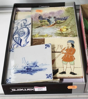Lot 285 - A late Victorian ceramic tile, decorated with...