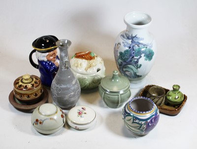 Lot 304 - A Chinese vase, of baluster form, enamel...