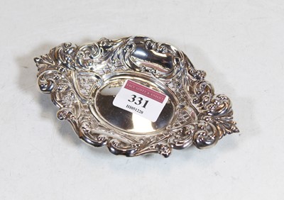 Lot 331 - An Elizabeth II silver dish, of shaped oval...
