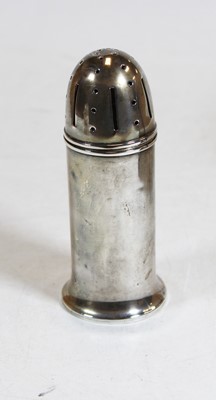 Lot 337 - An Edwardian silver bullet shaped sugar sifter,...
