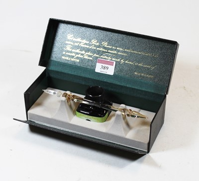 Lot 389 - A hand-made French glass pen; together with an...