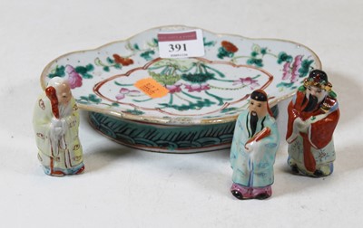 Lot 391 - A Chinese stoneware shallow bowl, of shaped...