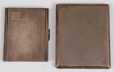 Lot 99 - An Art Deco silver mid-size pocket cigarette...
