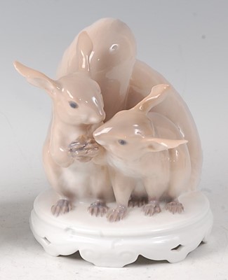 Lot 26 - A Royal Copenhagen porcelain model of two long-...