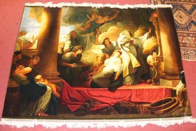 Lot 23 - * A fine-weave tapestry panel depicting...