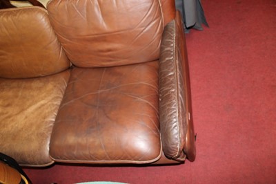 Lot 371 - De Sede - a 1960s tan leather four-piece suite,...