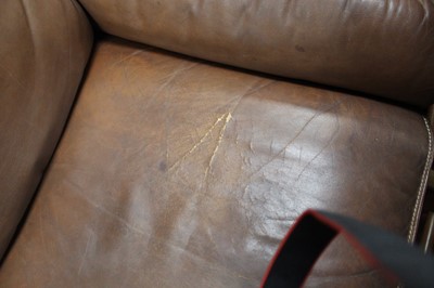 Lot 371 - De Sede - a 1960s tan leather four-piece suite,...