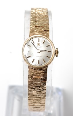 Lot 2537 - A lady's 9ct yellow gold Tissot manual wind...