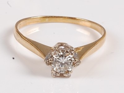 Lot 2561 - A yellow and white metal diamond star-shaped...