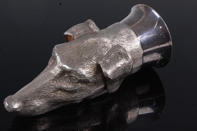 Lot 2509 - A contemporary silver plated stirrup cup,...