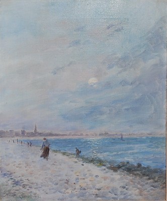 Lot 272 - Maurice Courant (1847-1926) - Cockle-pickers...