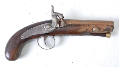 Lot 25 - * A 19th century Continental percussion pistol,...