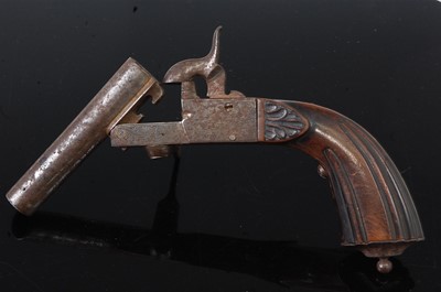 Lot 30 - * A 19th century pin fire pocket pistol, the 8....