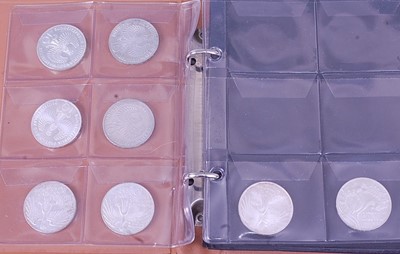 Lot 2147 - A folder containing forty four various coins...