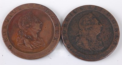 Lot 2151 - Great Britain, 1797 cartwheel penny, Soho mint,...
