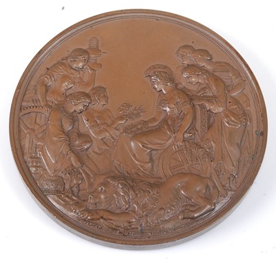 Lot 2008 - London Exhibition 1862, prize medal in bronze,...