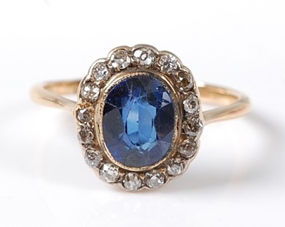 Lot 2565 - A late 19th century synthetic sapphire and...