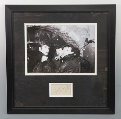 Lot 532 - Gene Vincent, autograph in blue ink on blue...