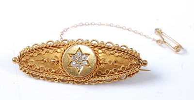 Lot 2571 - A late Victorian Etruscan style lozenge shaped...