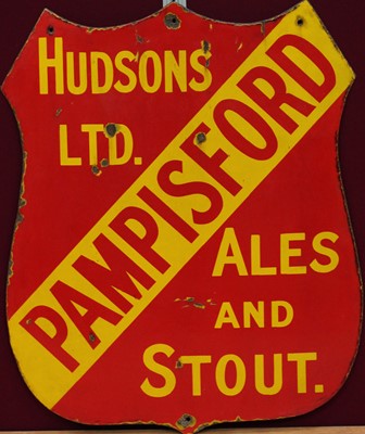 Lot 216 - An early 20th century enamel on metal shield...