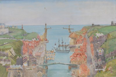 Lot 313 - Richard Eurich (1903-1992) - Whitby Harbour...