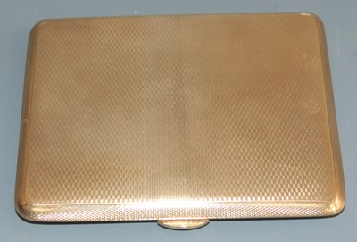 Lot 153 - An Art Deco 9ct gold pocket cigarette case,...