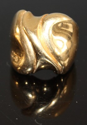 Lot 155 - A 1970s 18ct gold dress ring by Minas Spiridis,...
