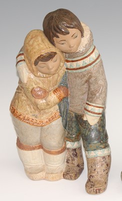 Lot 57 - A large Lladro pottery figure group, modelled...