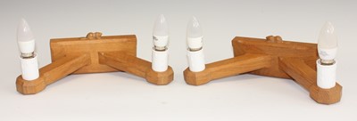 Lot 182 - Colin 'Beaverman' Almack - a pair of light oak...
