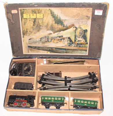 Lot 211 - Karl Bub electric train set comprising 0-4-0...