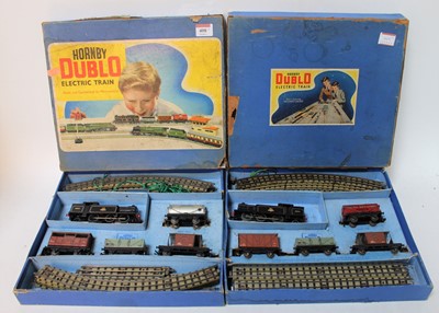 Lot 408 - Two Hornby Dublo EDG17 0-6-2 tank goods sets....