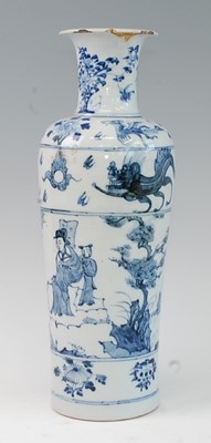 Lot 4 - A blue and white porcelain vase, possibly...