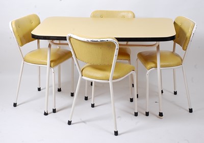 Lot 341 - A 1950s kitchen table and chairs by Bourne...
