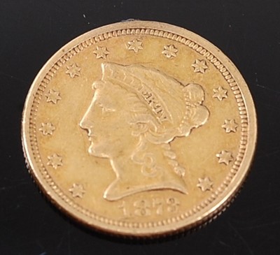 Lot 2074 - U.S.A., 1873 gold 2 1/2 dollar, Philadelphia...