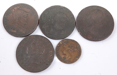 Lot 2160 - A 1794 Middlesex Whales Fishery half penny...