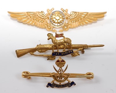 Lot 2361 - A silver gilt and enamelled bar brooch for the...