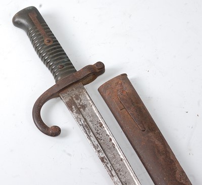 Lot 2251 - A French M1866 chassepot bayonet, having a...