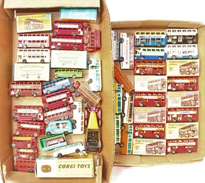 Lot 1659 - A large group of mainly Matchbox buses some...