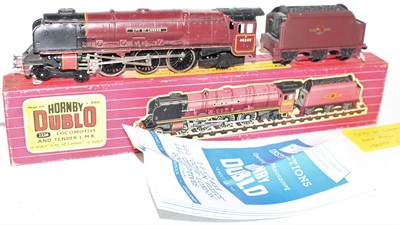Lot 312 - Hornby Dublo 2226 2-rail locomotive and tender...