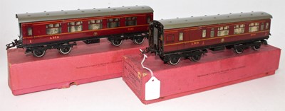 Lot 215 - Two 1937-41 Hornby No.2 Corridor coaches, LMS...