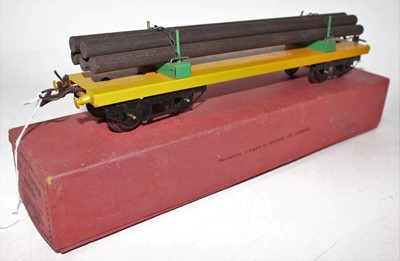 Lot 216 - Hornby 1935/39 No.2 Lumber Wagon, plain yellow...
