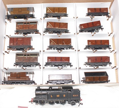 Lot 350 - Hornby Dublo, LMS Goods Train, EDL7 LMS 0-6-2...