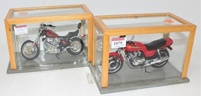 Lot 1079 - Two hand built 1/12 scale plastic kit built...