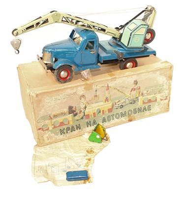 Lot 881 - A Hungarian tinplate and clockwork model of a...