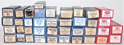 Lot 361 - Tray of 40 Hornby Dublo wagons, mix of metal...