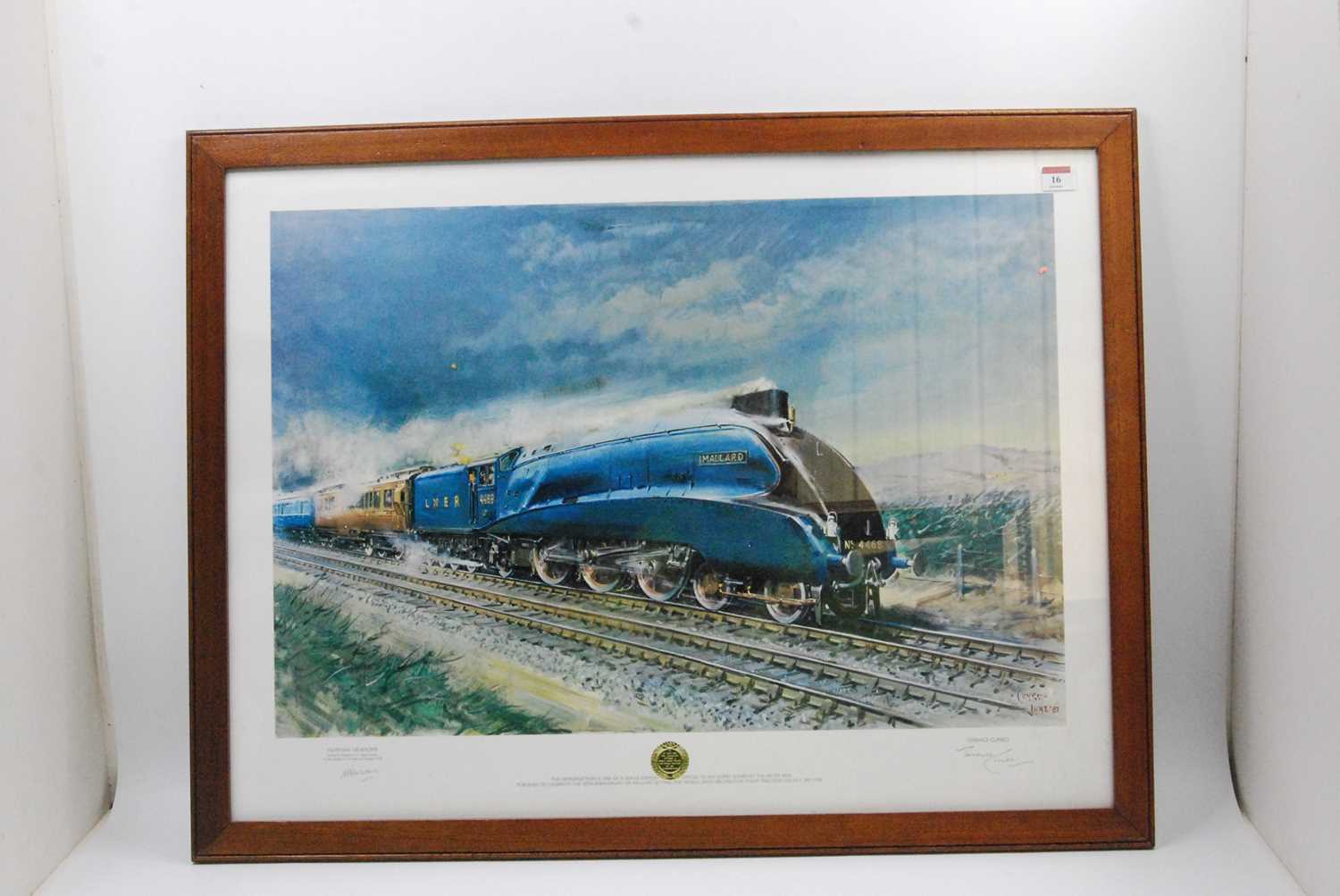 Lot 16 - Framed and Glazed landscape print of Mallard...