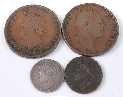 Lot 2176 - Great Britain, 1826 sixpence, George IV bare...